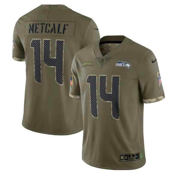 Men's Seattle Seahawks #14 DK Metcalf 2022 Olive Salute To Service Limited Stitched Jersey,We sell and wholesale Men's Seattle Seahawks #14 DK Metcalf 2022 Olive Salute To Service Limited Stitched Jersey on line form chian!